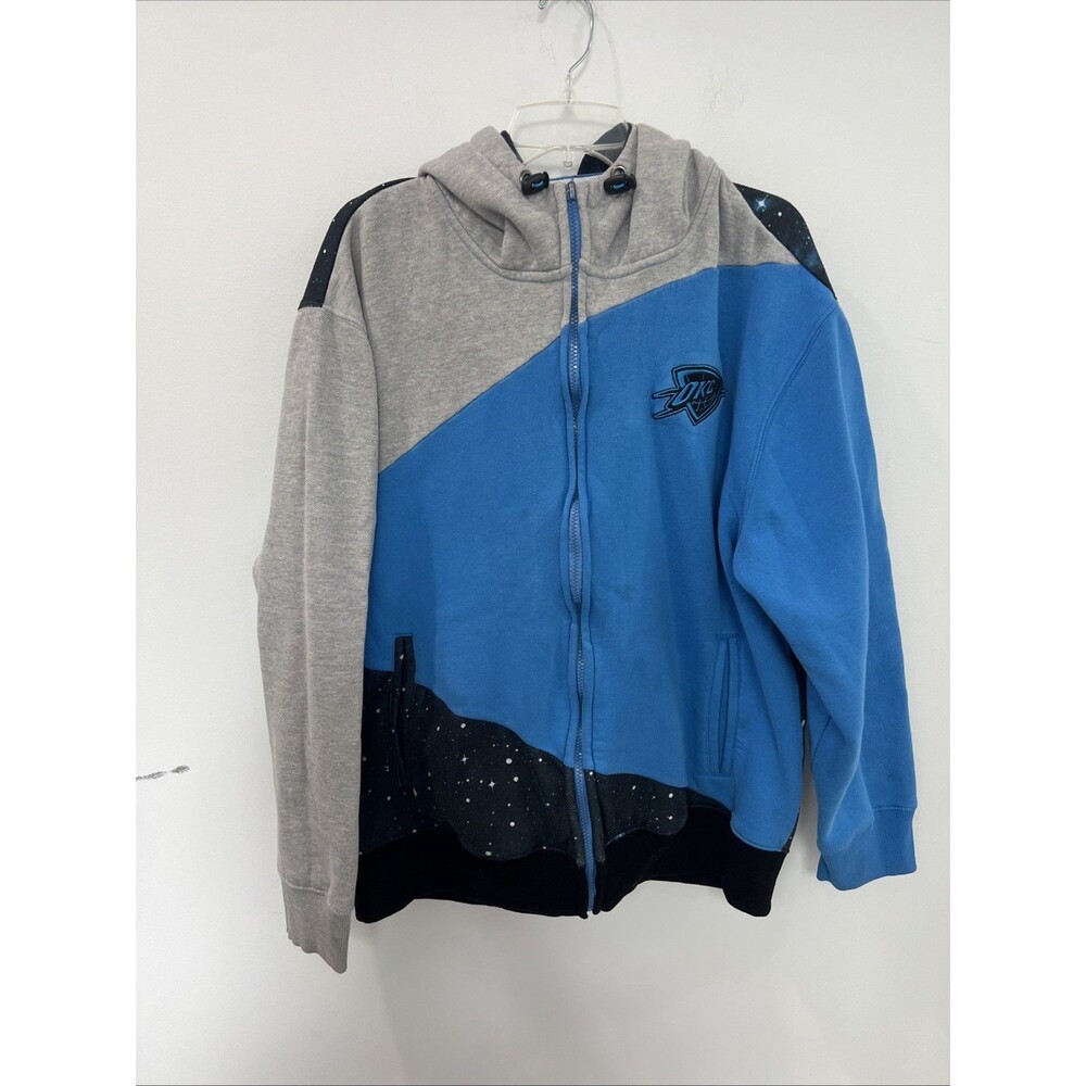 UNK NBA OKC Thunder Hoodie Mens Full Zip Oklahoma City Jacket XXL